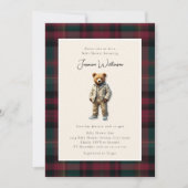 Invitation Baby shower vintage Teddy (Devant)