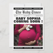 Invitation Baby shower vintage unique (Devant)