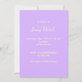 Invitation baby shower-violet (Dos)