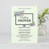 Invitation Baby shower virtuel (Debout devant)