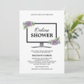 Invitation Baby shower virtuel (Debout devant)