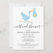 Invitation Baby shower virtuel à longue distance en ligne (Devant)