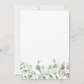 Invitation Baby Shower Virtuel avec Verdure d'Eucalyptus (Dos)