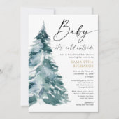 Invitation baby shower virtuel bébé il fait froid dehors fill (Devant)