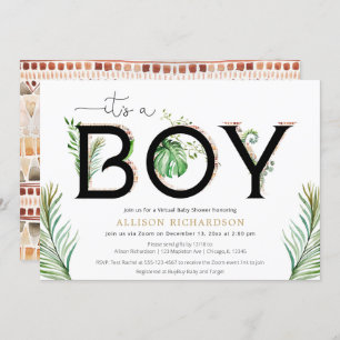 Invitation Baby shower virtuel C'est une jungle de safari
