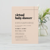 Invitation Baby shower virtuel chic simple (Debout devant)