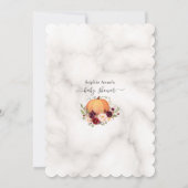 Invitation Baby shower virtuel Citrouille rose Bourgogne (Dos)