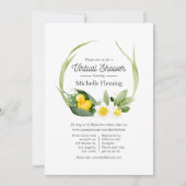 Invitation Baby shower virtuel de canalisation de printemps (Devant)