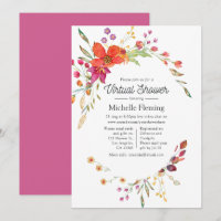 Baby shower virtuel de fleurs sauvages de source d