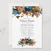 Invitation Baby shower virtuel de gingembre et de la marine (Devant)