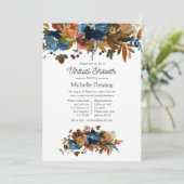 Invitation Baby shower virtuel de gingembre et de la marine (Debout devant)