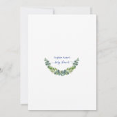 Invitation Baby shower virtuel de l'aquarelle mignonne par co (Dos)