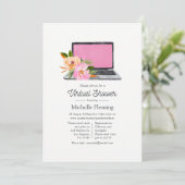 Invitation Baby shower virtuel de printemps Fleurs sauvages d (Debout devant)
