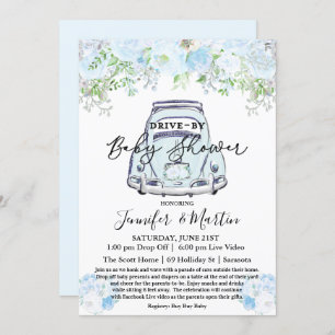 Invitation Baby shower virtuel Drive By Baby shower