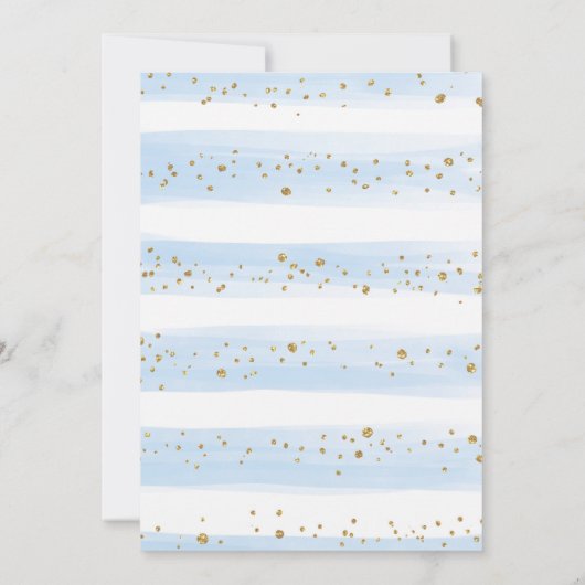 Invitation Baby shower virtuel Eléphant Floral bleu doux (Dos)