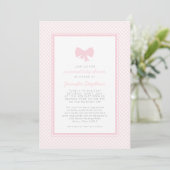 Invitation baby shower virtuel En vichy arc rose (Debout devant)