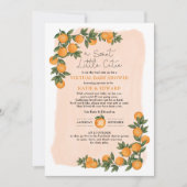 Invitation Baby shower Virtuel Été Orange Citrus frais (Devant)