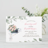 Invitation Baby shower virtuel Feuille d'arbre de boîte aux l (Debout devant)