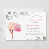 Invitation Baby shower virtuel Feuilles de boîte aux lettres  (Devant)