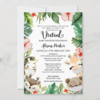 Baby shower virtuel fille | Amis Masqués Safari