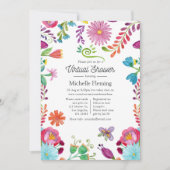 Invitation Baby shower virtuel Floral mexicain Fiesta (Devant)