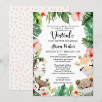 Baby shower Virtuel Genre Neutre Safari amis