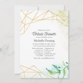 Invitation Baby shower virtuel géométrique aquarelle tendance (Devant)