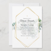 Invitation Baby shower virtuel géométrique Eucalyptus (Devant)