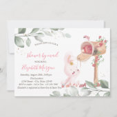 Invitation Baby shower virtuel lapin bébé (Devant)