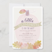 Invitation Baby shower virtuel Little Citrouille Lavender Ros (Devant)