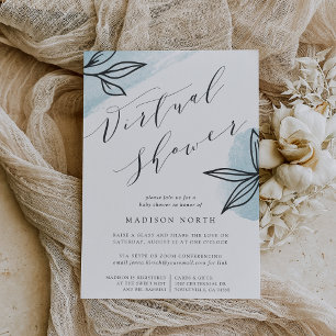 Invitation Baby shower virtuel longue distance Secret Garden