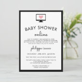 Invitation Baby shower virtuel minimaliste chic (Debout devant)