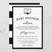 Invitation Baby shower virtuel minimaliste chic (Devant / Derrière)