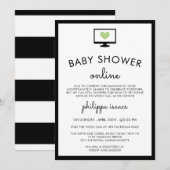 Invitation Baby shower virtuel minimaliste chic (Devant / Derrière)