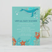 Invitation Baby shower virtuel Ocean Party (Debout devant)