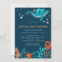 Invitation Baby shower virtuel Ocean Party