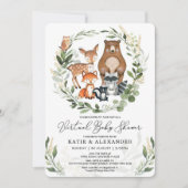 Invitation Baby shower virtuel par courrier| Bois de verdure (Devant)