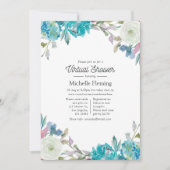 Invitation Baby shower Virtuel Pastel Floral (Devant)