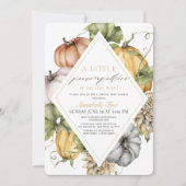Invitation Baby shower virtuel Rhombus Citrouilles d'aquarell (Devant)