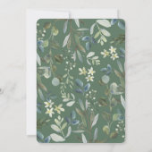 Invitation Baby shower virtuel Sweet Deer Woodland Greenery (Dos)