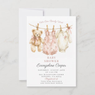 Invitation Baby Shower Watercolor Nous Pouvons à peine attend