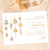 Invitation Baby shower Watercolor Ocean Little Pearl