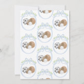 Invitation Baby shower Watercolor Sports Thème (Dos)