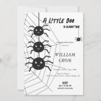 Baby shower Web Halloween noir et blanc Spider