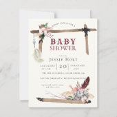 Invitation Baby shower Western Boho Style2 (Devant)