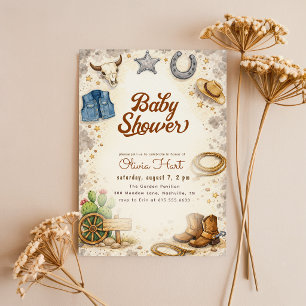 Invitation Baby Shower Western Cowboy