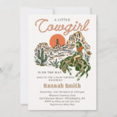 Invitation Baby shower Western Cowgirl (Devant)