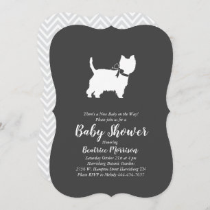Invitation Baby shower Westie du chien de Terrier de West Hig
