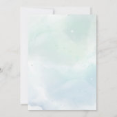 Invitation Baby shower Whimsical Blue Floral Elephant (Dos)