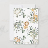 Invitation Baby shower Whimsical Chic Green Jungle Animals (Dos)